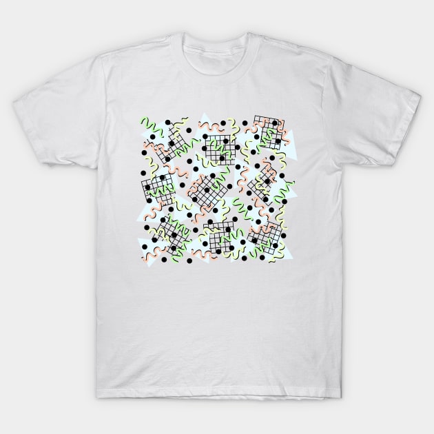Memphis Confetti T-Shirt by fivemmPaper
